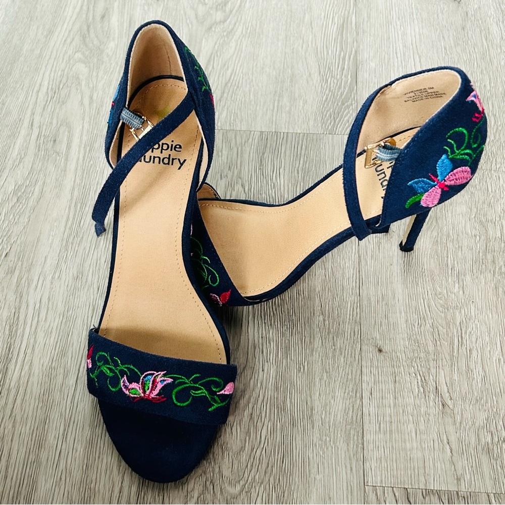 Hippie Laundry Vivienne Navy Stiletto Heels